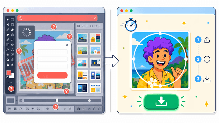 Built for fast circle crops, not a heavy editor