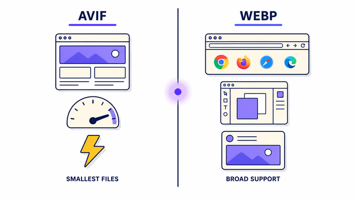 AVIF or WebP — when to use each