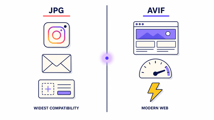 JPG or AVIF — when to use each
