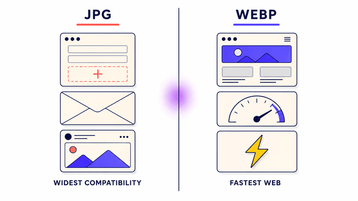 JPG or WebP — when to use each