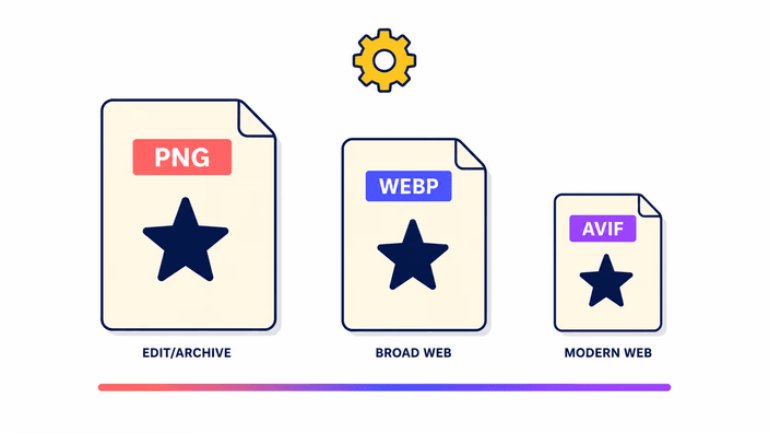 AVIF vs PNG and WebP — which to use?